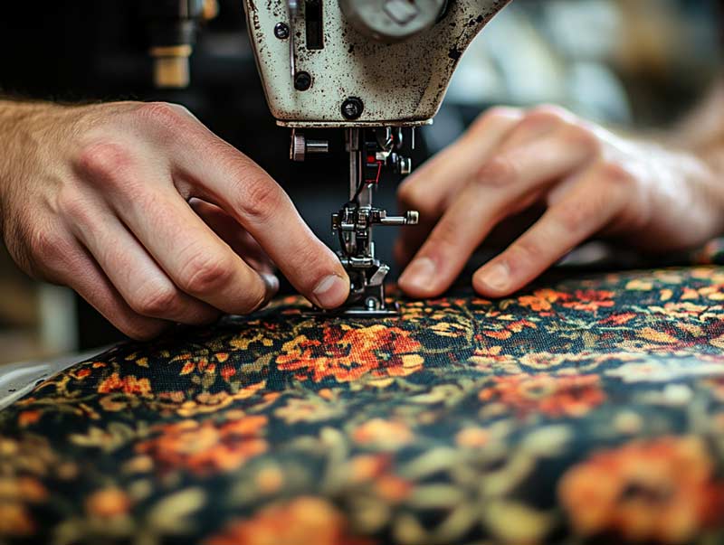 sewing machine and upholstery fabric